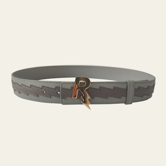 Rexotic Belt Storm Grey – Gold Buckle