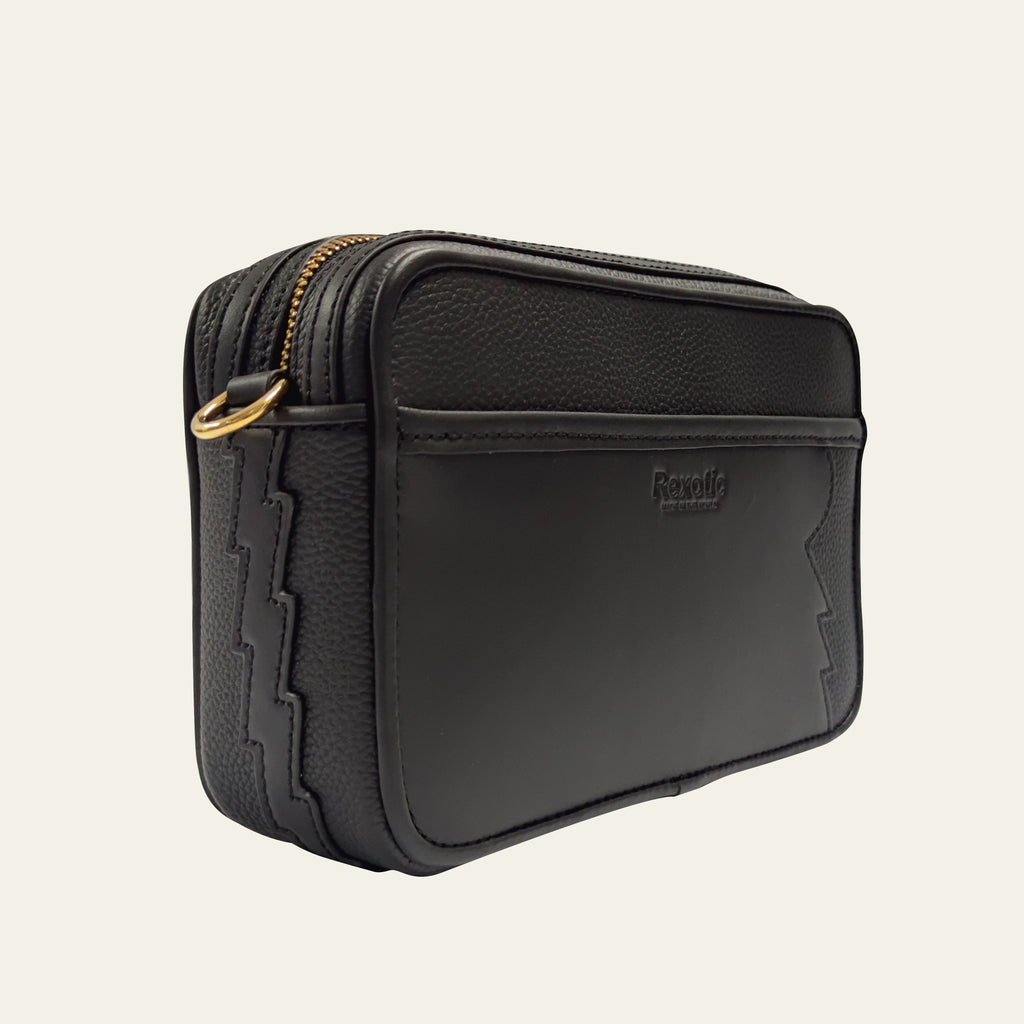 Rexotic Shoulder Bag Phantom Black – Gold Hardware